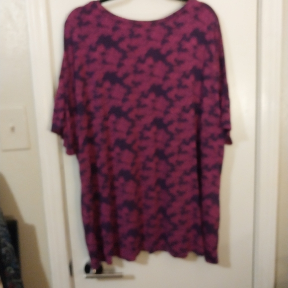 Ava & Viv 4X purple floral soft knit top - Picture 4 of 5